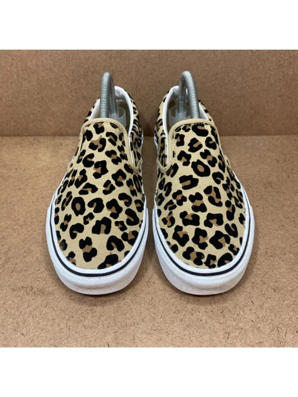 Vans Slip-On Leopard Print Canvas Shoes Womens Size 9 Casual Skate Sneakers